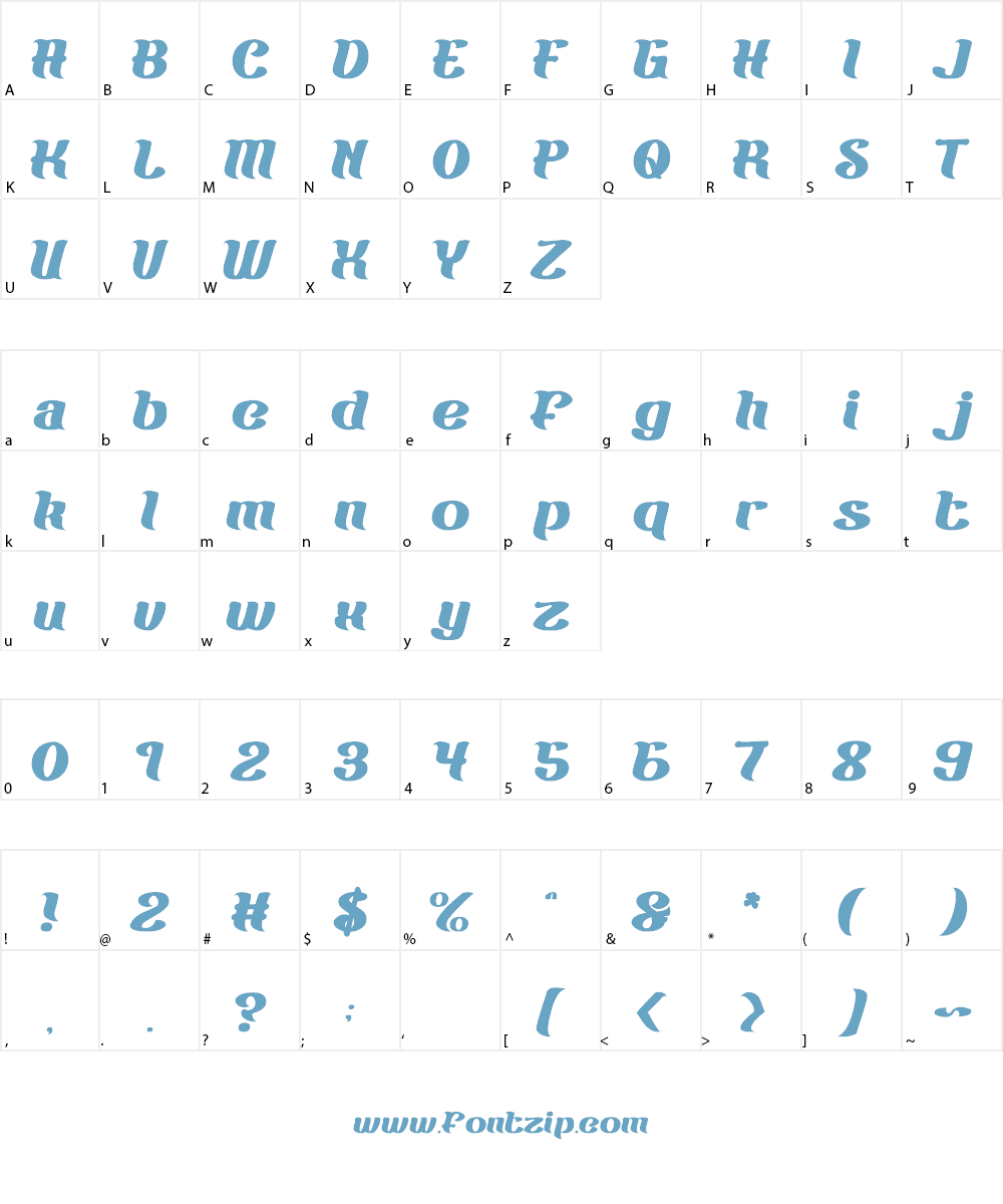 BIG BURGER Font Character